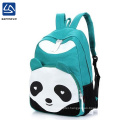 wholesale new design fashion colorful panda canvas school bag